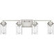 Serena 4 Light 30.5 inch Brushed Nickel Vanity Light Wall Light